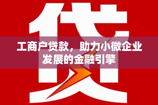 玉山工商户贷款，助力小微企业发展的金融引擎