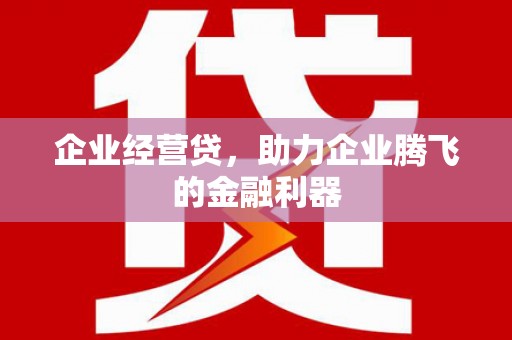 玉山企业经营贷，助力企业腾飞的金融利器