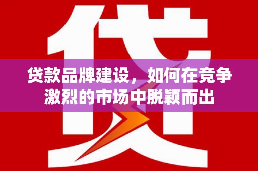 玉山贷款品牌建设，如何在竞争激烈的市场中脱颖而出