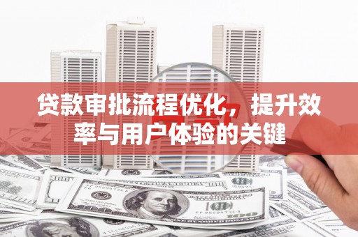 玉山贷款审批流程优化，提升效率与用户体验的关键