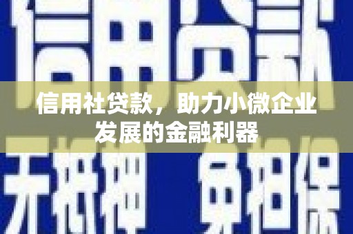 玉山信用社贷款，助力小微企业发展的金融利器