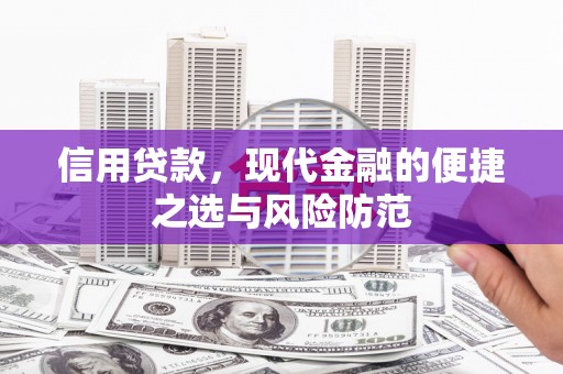 玉山信用贷款，现代金融的便捷之选与风险防范
