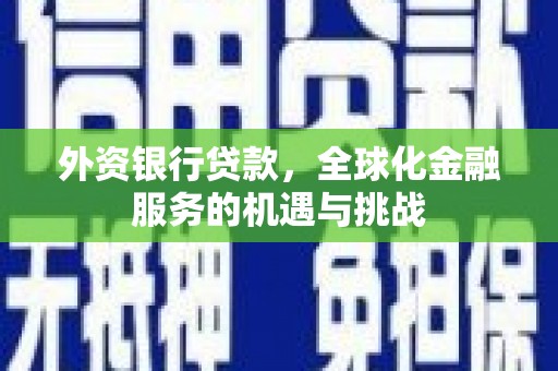 玉山外资银行贷款，全球化金融服务的机遇与挑战