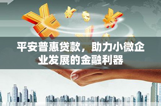 玉山平安普惠贷款，助力小微企业发展的金融利器