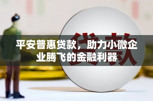 玉山平安普惠贷款，助力小微企业腾飞的金融利器