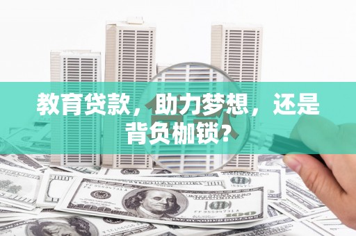 玉山教育贷款，助力梦想，还是背负枷锁？