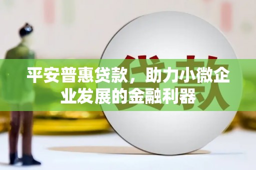 玉山平安普惠贷款，助力小微企业发展的金融利器