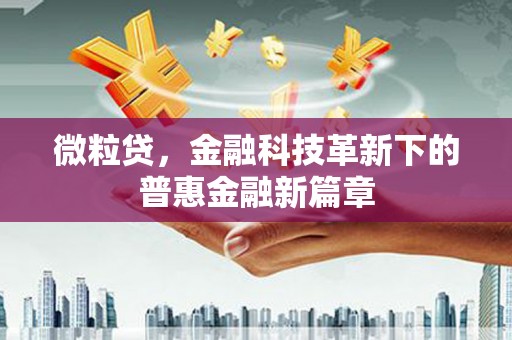 玉山微粒贷，金融科技革新下的普惠金融新篇章