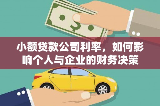 玉山小额贷款公司利率，如何影响个人与企业的财务决策