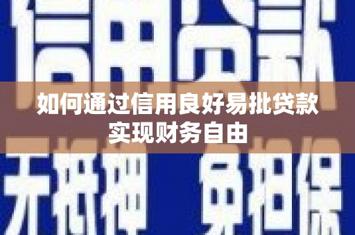 玉山如何通过信用良好易批贷款实现财务自由