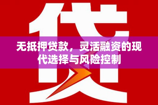 玉山无抵押贷款，灵活融资的现代选择与风险控制