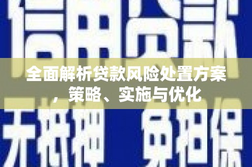玉山全面解析贷款风险处置方案，策略、实施与优化